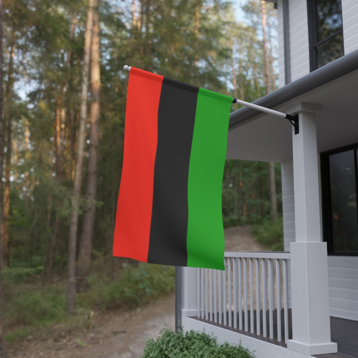 Black American Heritage Flag House Banner