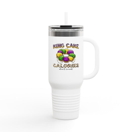 King Cake Mardi Gras 40 oz Mug Tumbler