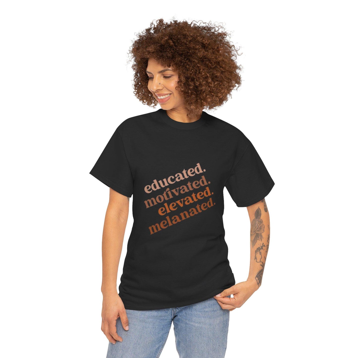 Educated Motivated Elevated Melanated Black History Shirt