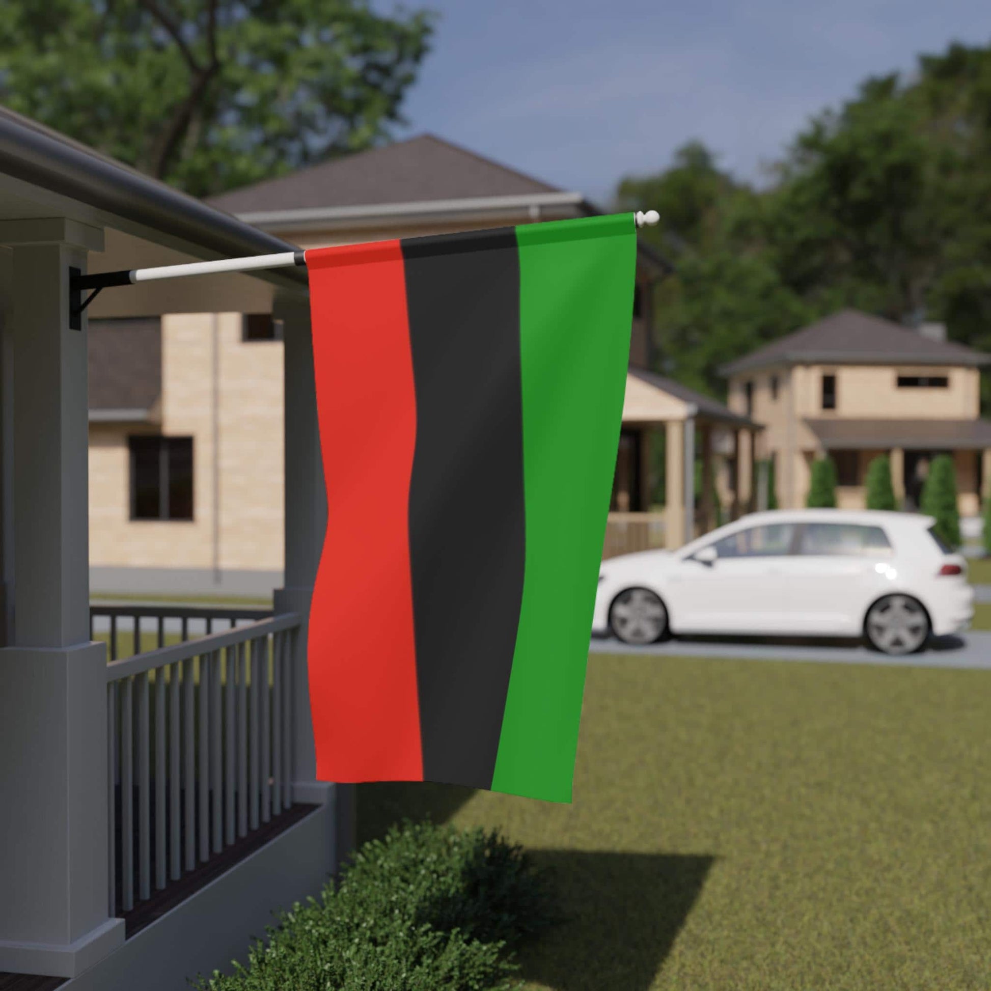 Black American Heritage Flag House Banner